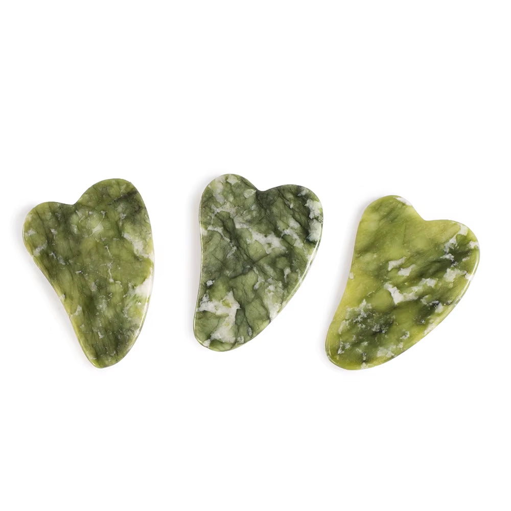 1PC Natural Jade Stone Gua Sha Board Massage Guasha Scraper Plate Face Beauty Health Massager Tools for Face Neck Back Skincare