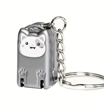 1Pc Exquisite Kitten Keychain Foldable Nail Clipper - Stainless Steel Rotary Toenail & Fingernail Manicure Trimmer