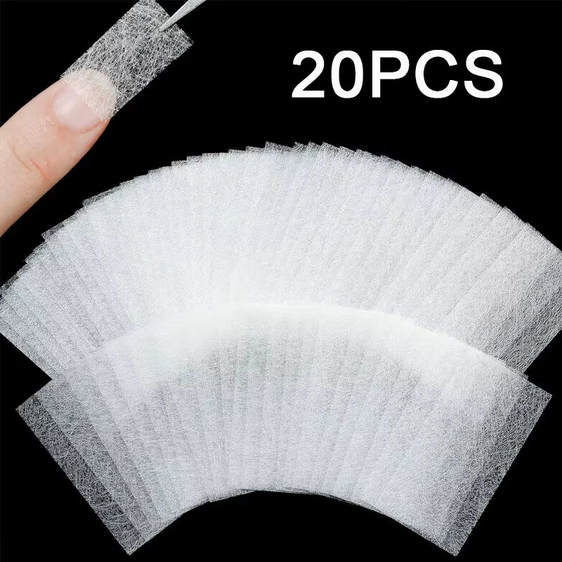 Fiberglass Nail Extension Non-Woven Silks Form Wrap Manicure Build UV Gel Acrylic Nail Extension Glass Fiber Paper