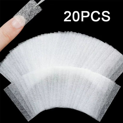 Fiberglass Nail Extension Non-Woven Silks Form Wrap Manicure Build UV Gel Acrylic Nail Extension Glass Fiber Paper