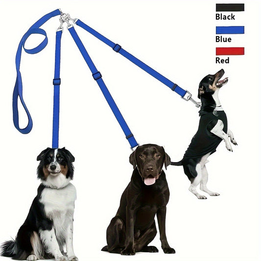Heavy-Duty Dog Harness System with 3-Directional Control - 3-Way Dog Leash with Adjustable Car Seat Belt System - No-Pull 5-Foot Long Leash for Outdoor Walking, Hiking, Car Travel & Camping - Compatible with All Dog Sizes (Bl Beauty Fashion