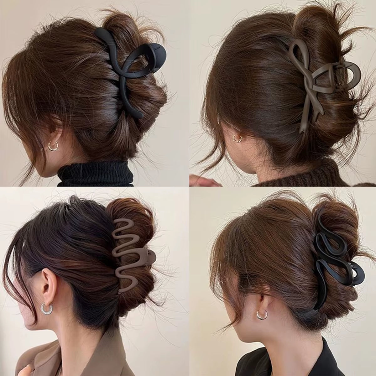 New Korean Matte Large Bow Hair Clip Women Temperament Fashion Advanced Sense of New Shark Clip Girls Hair Accessories