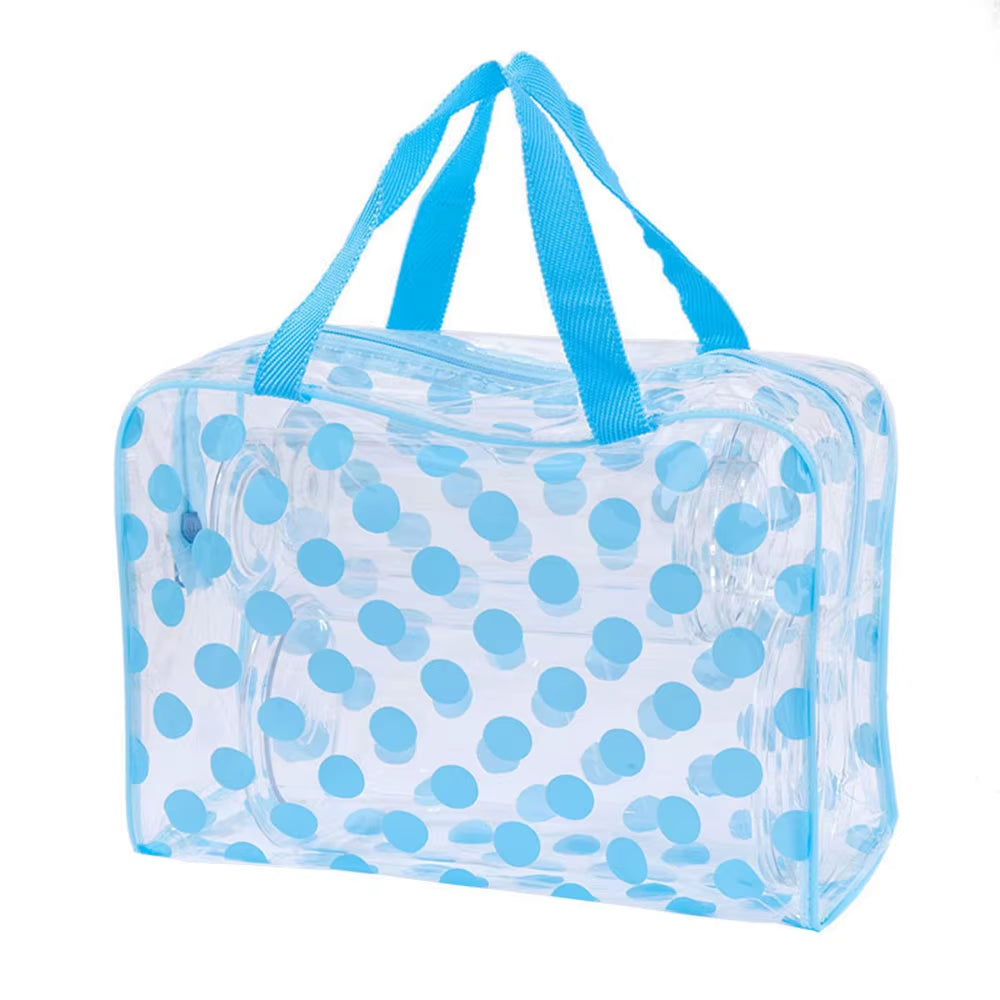 Transparent Polka Dot Women'S Makeup Bag Waterproof PVC Cosmetic Bag Portable Women Storage Bag Toiletries Female Wash Bag
