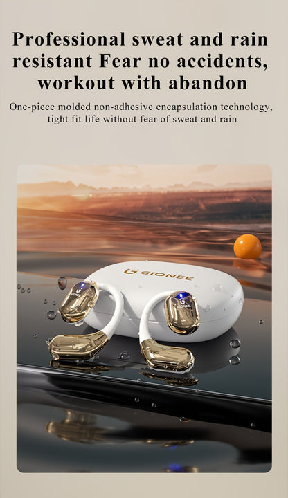 Gionee001True Wireless Earbuds With Mic, TWS In-Ear Headphones With ENC Noise Cancelling Mic, Sport Earhook Headset, Stereo In Ear Headphones With LED Display Charing Case, Wireless Running Sports Earbuds Earhook Beauty World Shop