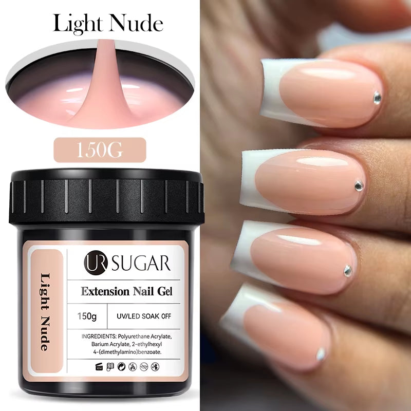 150G Quick Extension Gel Pink Jelly Milky White Camouflage Finger French Hard Gel UV LED Gel Nail Art Design Manicure