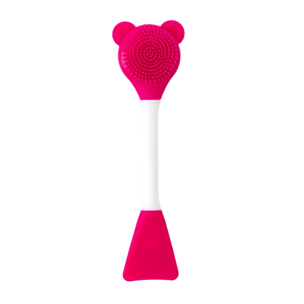 Facial Cleaning Silicone Brush Facial Mask Applicator Skincare Accessories Silicone Body Scrubbers 2In1 Spa Facial Wash Brushes