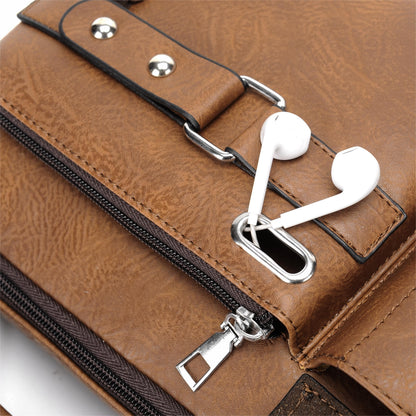 Vintage Crossbody Messenger Bag, Large Capacity Shoulder Bag, Casual Business Handbag & Satchel Purse Beauty Fashion