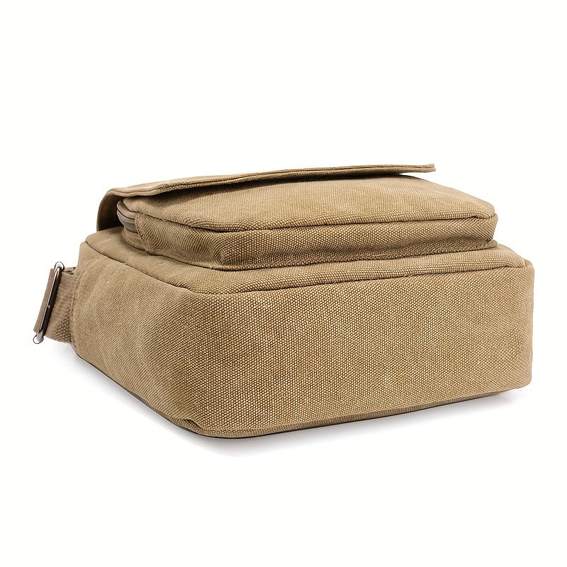 Retro Square Shoulder Bag - Stylish Vintage Design with Secure Zipper, Ultra-Lightweight Canvas Crossbody Bag for Trendy Travelers Beauty Fashion