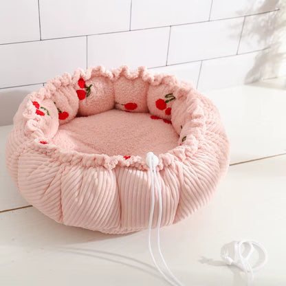 New Cloud Velvet Cat Nest Petal Nest Dual Purpose Adjustable Pumpkin Nest Warm Plush Pet Nest Cat Bed Dog Nest High Quality