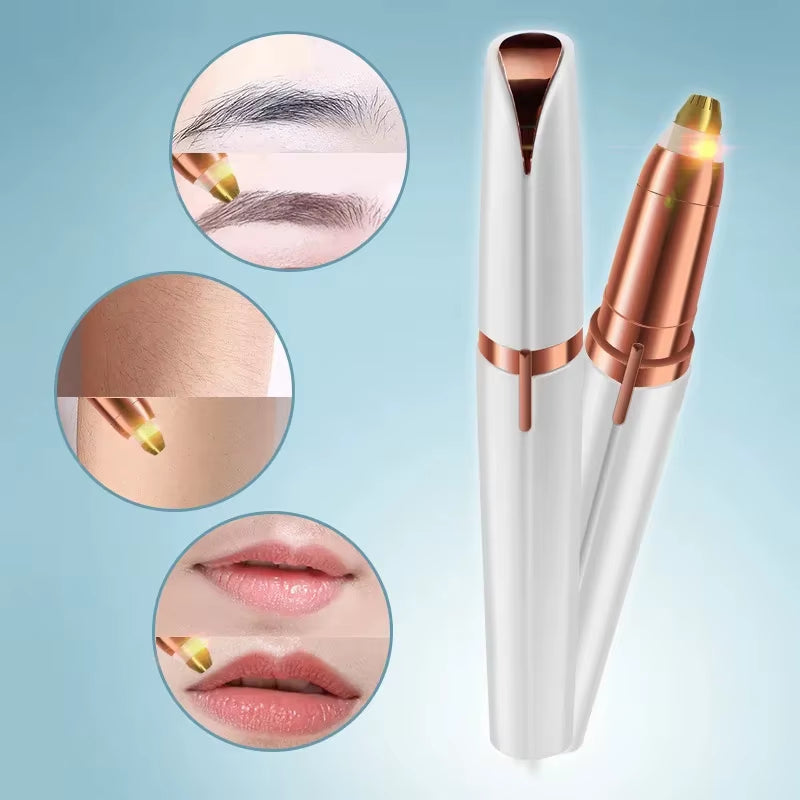 Electric Eyebrow Trimmer & Nose Hair Shaver - All-In-One Grooming Tool for Beginners