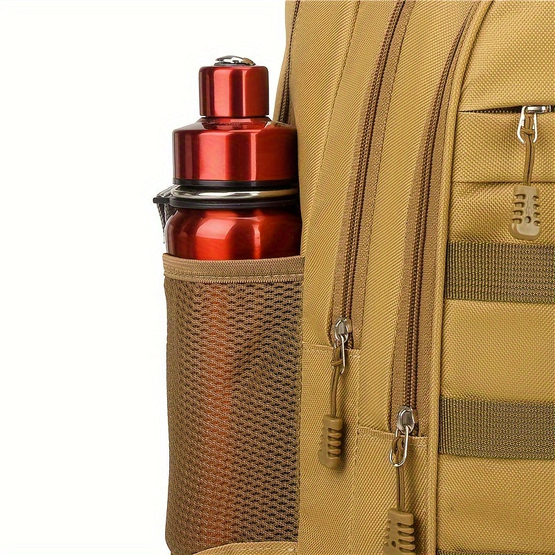 Multi-Pocket Tactical Backpack - Lightweight Nylon Sport & Outdoor Bag for Men and Women, Adjustable Straps, Camo Design, Ideal for Travel, Camping, and Gifts, Outdoor Backpack Beauty World Shop