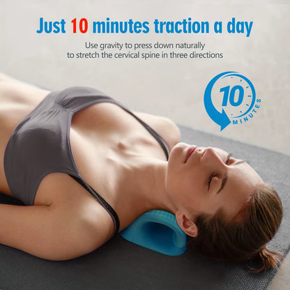 Eva Neck and Shoulder Relaxer, C-Shape Cervical Traction Device, Relax Spine Alignment, Chiropractic Pillow Stretcher Massager