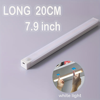 Rechargeable Motion Sensor LED Light Strip with Human Body Detection, Magnetic Adhesive & USB-Powered Smart Lighting - Cordless Floor/ Ceiling/ Wall Light for Kitchen, Wardrobe, Stairs, Hallway - Energy-Efficient LED Tube Lig Beauty Fashion