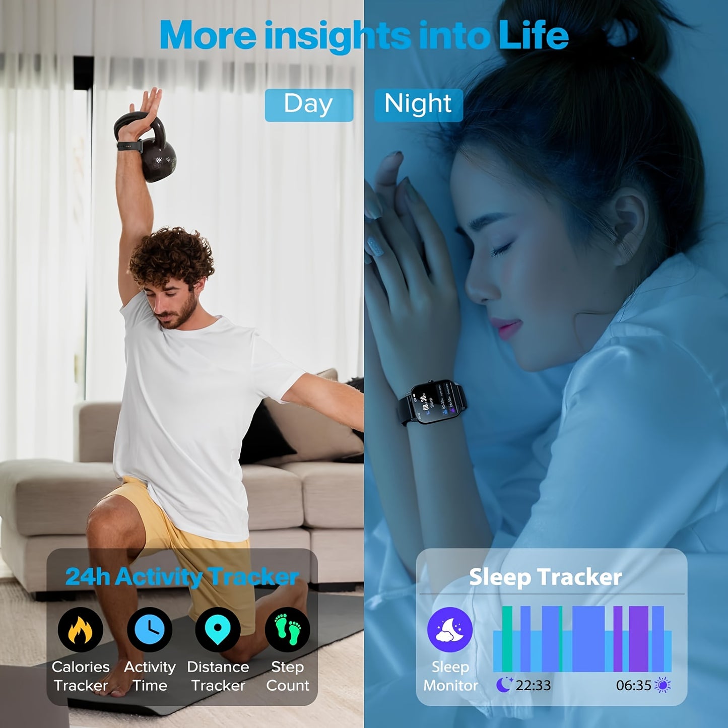 Smart Watch (Answer/Make Calls), 1.85" Smartwatch for Men Women with 110+ Sport Modes, Fitness Watch with Sleep Monitor/Activity Tracker for Android iPhone Beauty World Shop