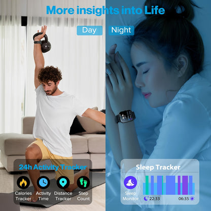 Smart Watch (Answer/Make Calls), 1.85" Smartwatch for Men Women with 110+ Sport Modes, Fitness Watch with Sleep Monitor/Activity Tracker for Android iPhone Beauty World Shop