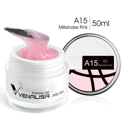 50Ml TPO FREE Rose Pink Jelly Gel Extension Nail Salon Professiona Used Self Leveling Transparent Gel Nail Gel Polish