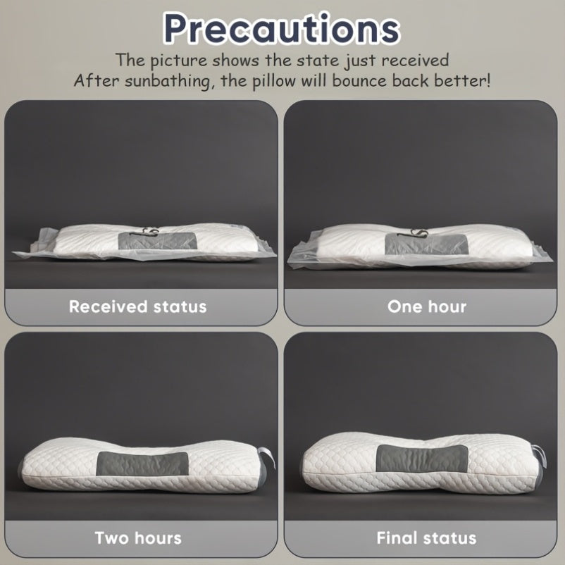 Buy 1 Get 1 Free, 2 Soft Woven Neck Massage Couple Pillows - Adjustable Ergonomic Orthotic Profile Support, High Quality Pillow Core, Detachable Pillowcase For Sleeping Comfort Beauty Fashion