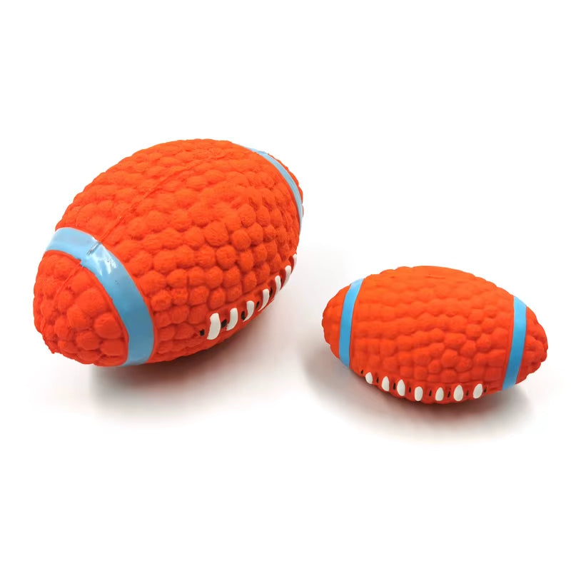 Soft Pet Ball Squeaky Toy for Small Large Dog Rugby Tennis Volleyball Football Basketball Latex Tooth Cleaning Training Toys