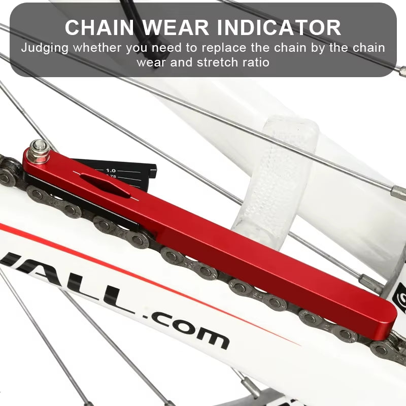 Bicycle Chain Wear Indicator Tool Multi-Functional Bike Chain Gauge Measurement Checker MTB Road Cycling Repair Tools