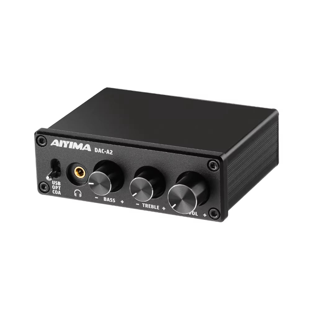 DAC-A2 Amplificador 2.0 Hifi Digital Decoder USB DAC Audio Headphone Amplifier 24Bit 96Khz Coaxial Optical Output RCA