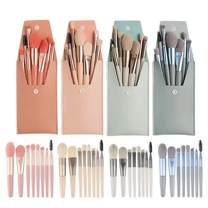 8Pcs Professional Makeup Brush Set Cosmetic Powder Eye Shadow Foundation Blush Blending Concealer Beauty Make up Tool Brochas