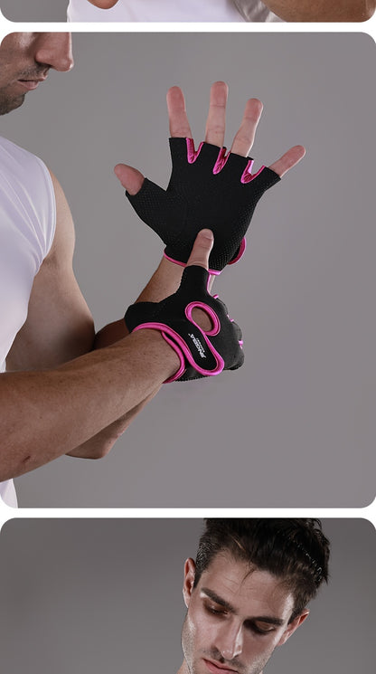 1 Pair of Premium Unisex GripMaster Sport Gloves - Adjustable, Non-Slip, Breathable, Sweat-Resistant, and Padded for Weightlifting, Cycling, and Fitness Training - Enhance Your Performance and Protection Beauty World Shop