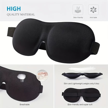 1/3/5/10 Pack Pure Blackout 3D Contoured Eye Mask for Adults - Heavy Duty Hypoallergenic & Fragrance-Free, Soft Ergonomic Fit (Men & Women) - Travel, Home, Office Use, No Leakage, Beige-Friendly - Ideal Gift for Night Beauty Fashion