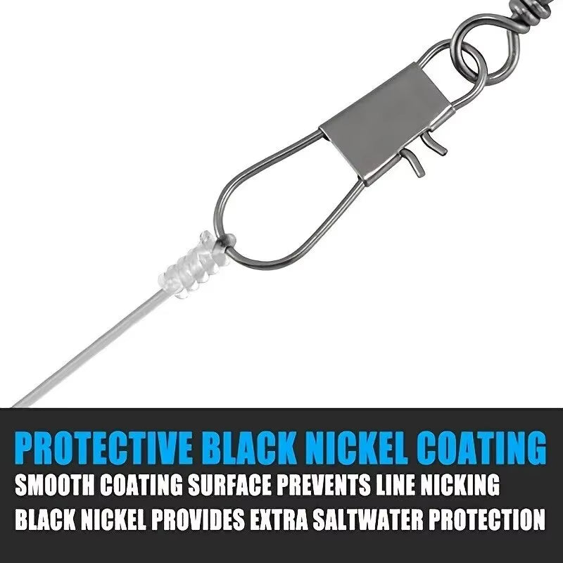 100Pcs/Set Fishing Connector Swivels Interlock Pin Pin Bearing Rolling Swivel Snap Swivel for Fishhook Carp Lure Accessories