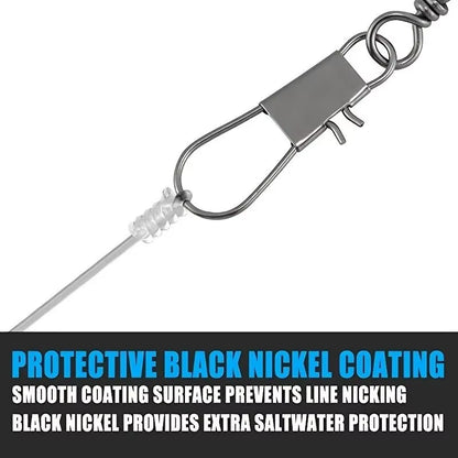 100Pcs/Set Fishing Connector Swivels Interlock Pin Pin Bearing Rolling Swivel Snap Swivel for Fishhook Carp Lure Accessories