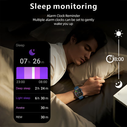 1pc Large 1.96" Touch Screen Smartwatch Pro - Multi-Sport Fitness Tracker, Answer/Make Calls, Message Notification, AI Control, Wireless Call, Heart Rate Monitor, Sleep Tracker, and More Beauty World Shop