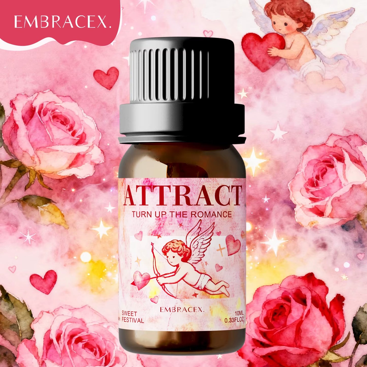 10 Ml Attract Essential Oil Massage Oils for Humidifier Candle Romantic Essential Oil Perfume - Valentine Gift for Her/Him