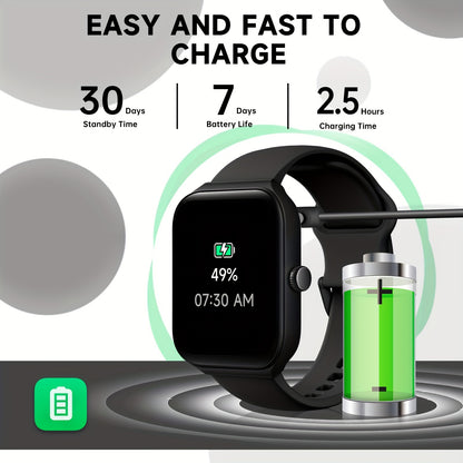 FAWEIO Smart Watch For Men Women Wireless Call, 1.95" Smartwatch With 100+ Sport Modes, Fitness Activity Tracker Pedometer, Built-in Alexa, For iPhone & Android, Perfect Gift For Family And Friends
