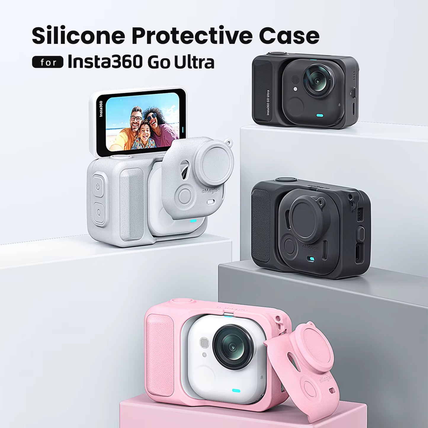 Silicone Protective Case for  GO Ultra Frame All-Round Protection Shell Cover for  GO Ultra Camera Accessories