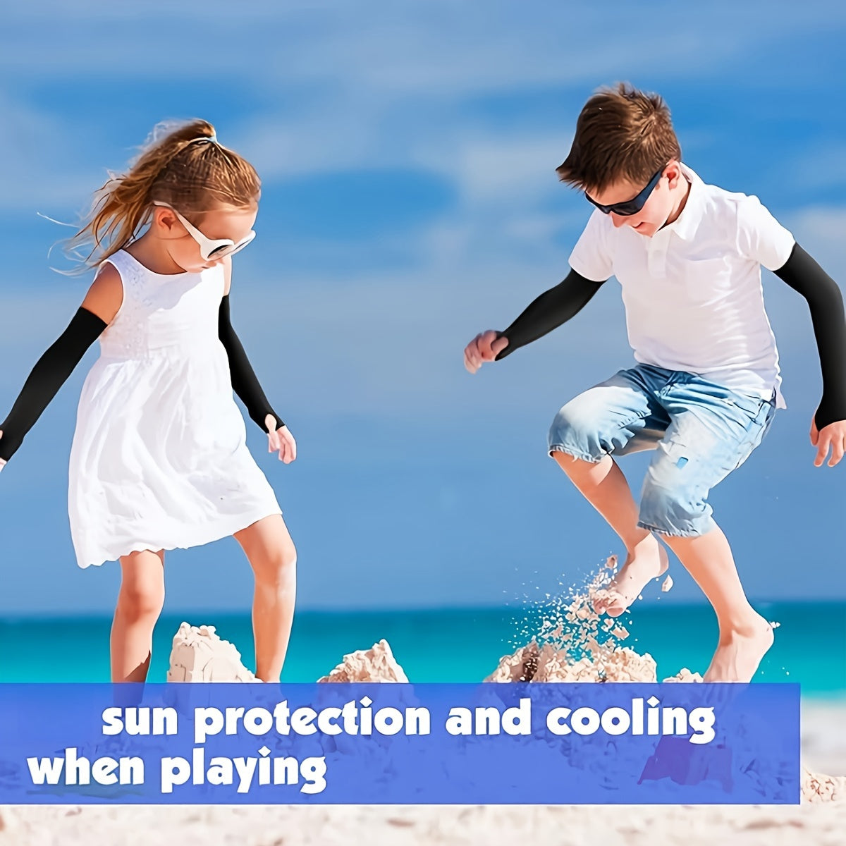 [6pairs Cooling Arm Sleeves Compression] 3pairs/6pairs Arm Sleeves for Kids Arm Sleeves for Boys Girls Sun Protection Cooling Sleeves Youth Sport compression Sleeves Beauty World Shop