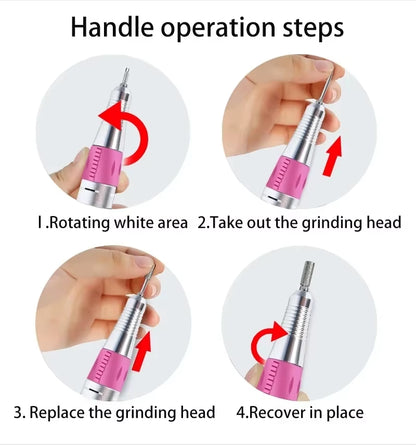 35000RPM Electric Nail Drill Professional Manicure Machine Nail Sander with Nail Drill Bits Portable Nail Salon Nail Files Kit
