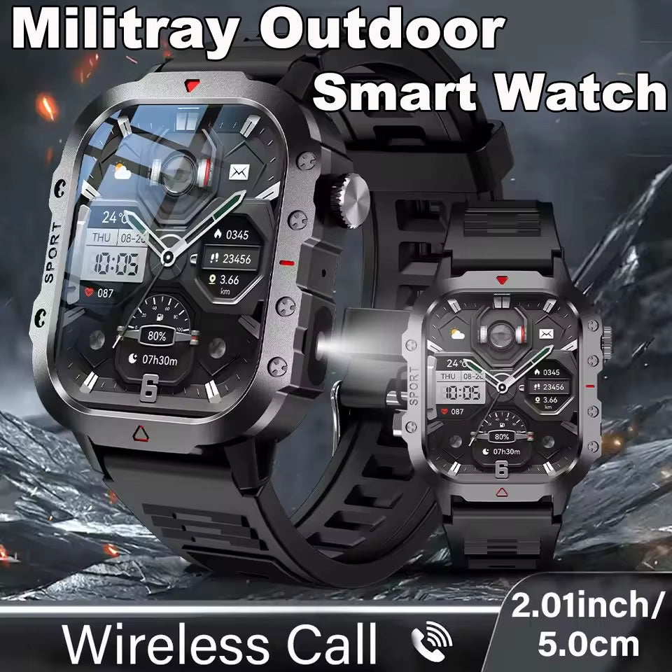 Smartwatch Men Militray Outdoor Sport GPS Fitness Tracker Heart Rate Smart Watch Waterproof New