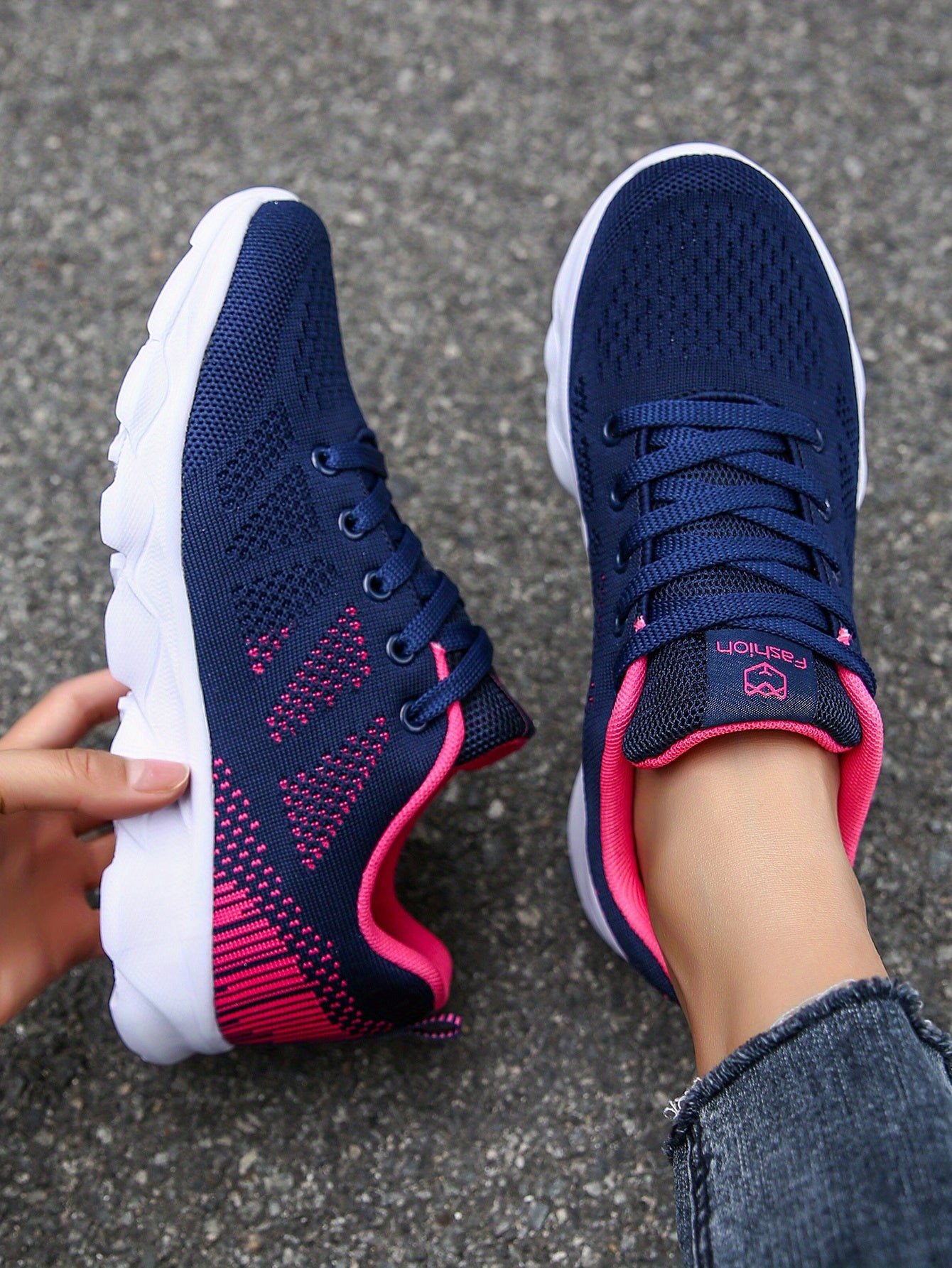 Womens Super-Breathable Lace-Up Sport Shoes - Lightweight & Fashionable Flying Woven Design - Ideal for Casual Everyday Wear - Durable & Comfortable Beauty World Shop