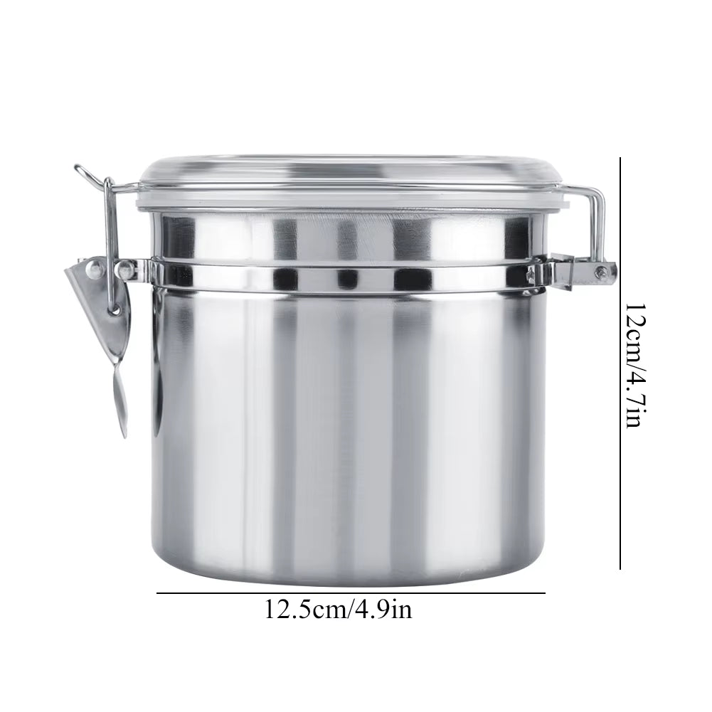 Coffee Container Stainless Steel Vacuum Sealed Coffee Beans Storage Jar for Home Kitchen 800/1100/1450/1800Ml Optional