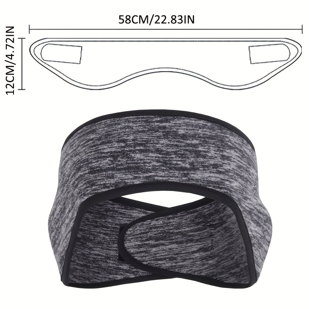 Winter Fleece Headband, Sport Earmuffs, Windproof Stretchy Ear Covers, Ski Workout Sweatband, Thermal Moisture Wicking Sport Headbands - For Men & Women - For Winter Sports & Outdoor Activities - Perfect Gift for Cold Weather Beauty World Shop