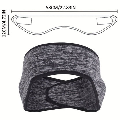 Winter Fleece Headband, Sport Earmuffs, Windproof Stretchy Ear Covers, Ski Workout Sweatband, Thermal Moisture Wicking Sport Headbands - For Men & Women - For Winter Sports & Outdoor Activities - Perfect Gift for Cold Weather Beauty World Shop