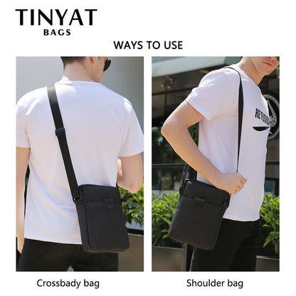 Men'S Bags Light Canvas Shoulder Bag for 7.9' Ipad Casual Crossbody Bags Waterproof Business Shoulder Bag for Men 0.13Kg