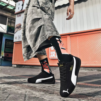 The Genuine Leather Lightweight Soft-Soled Forrest Gump Sneakers Are Fashionable and Versatile Low-Top Sports and Casual Shoes