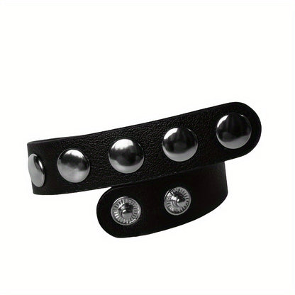 Men's Adjustable PU Leather Penis Ring Toy with Delay Function for Enhanced Performance Beauty Fashion