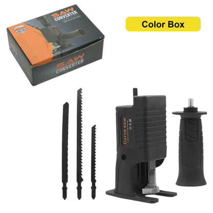 Electric Drill to Chainsaw Converter Accessory Kit ‑ Heavy Duty Alloy Blade for Wood Metal Plastic Sawing Tool Adapter
