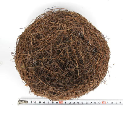 Round Rattan Bird Nest Easter Handmade DIY Craft Vine Simulation Bird Nest Egg Decor Props Home Garden Window Bird House