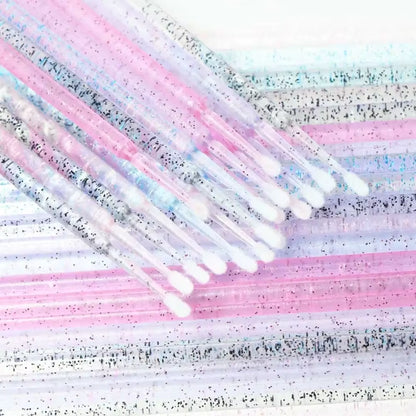 100Pcs Eyelash Cleaning Brushes Micro Cotton Swab Individual Removing Makeup Brush Eyelashes Microbrush Beauty Clean Tools