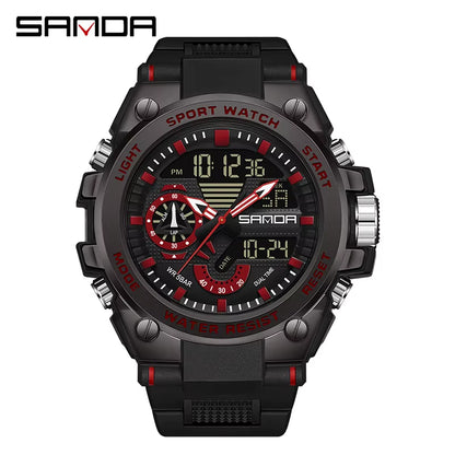 Men'S Digital Fashion Waterproof Outdoor Sports Multifunctional Electronic Watch SD3302-12