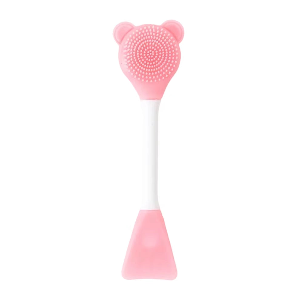 Facial Cleaning Silicone Brush Facial Mask Applicator Skincare Accessories Silicone Body Scrubbers 2In1 Spa Facial Wash Brushes