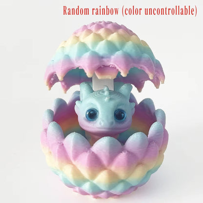 3D Printed Decorative Ornament Dragon Egg with Little Dragon Inside, Suitable for Furniture and Desktop Home Decor Christmas