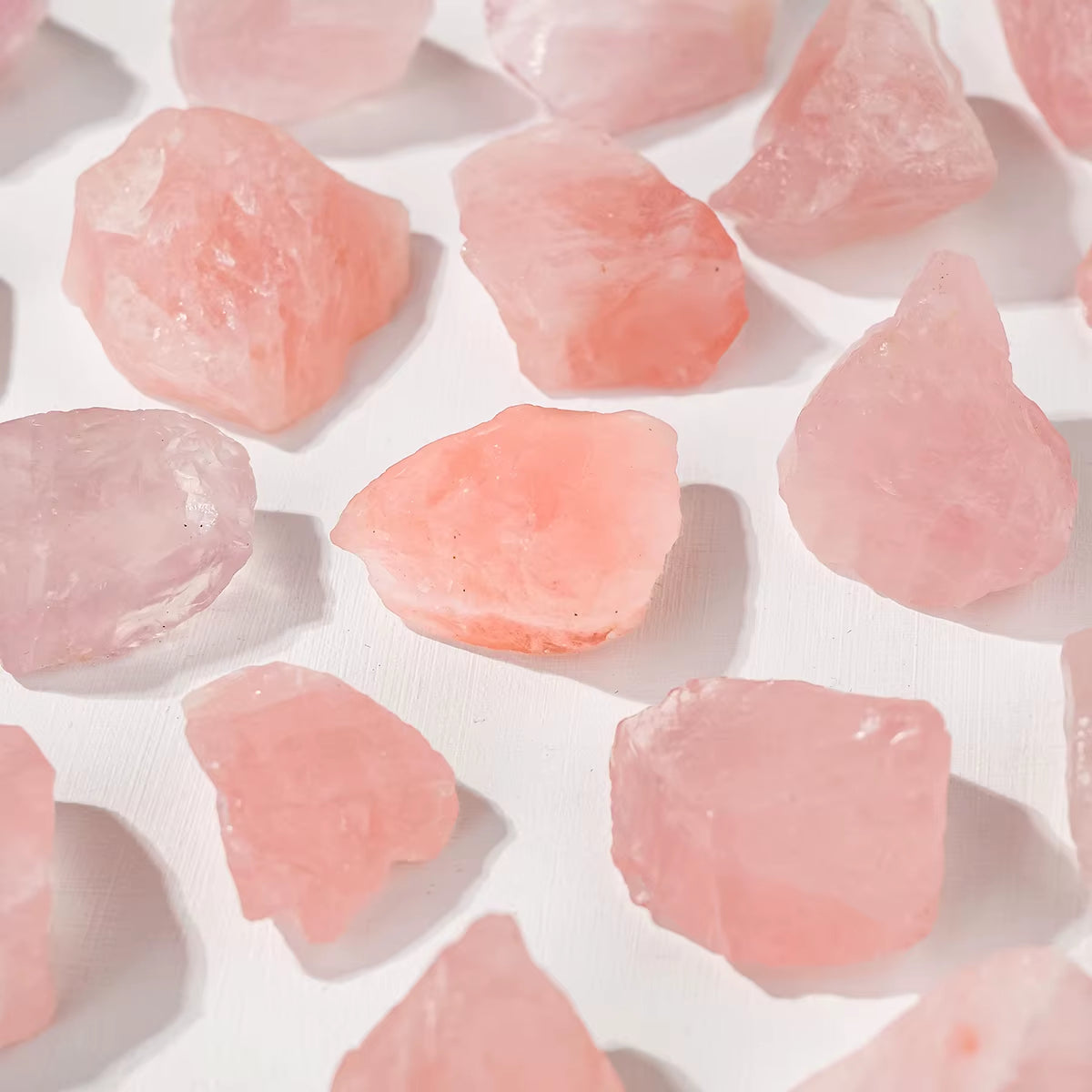 50G/Bag Natural Rose Quartz Raw Stone Pink Rough Pink Quartz Unpolished Home Garden Decoration Ornaments
